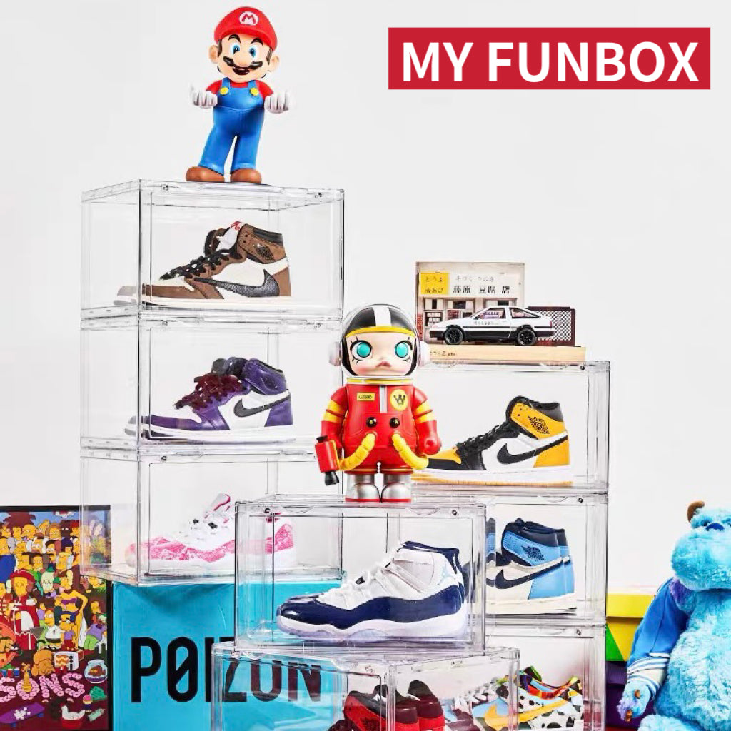 6 PCS Premium Acrylic Sneaker Display Boxes