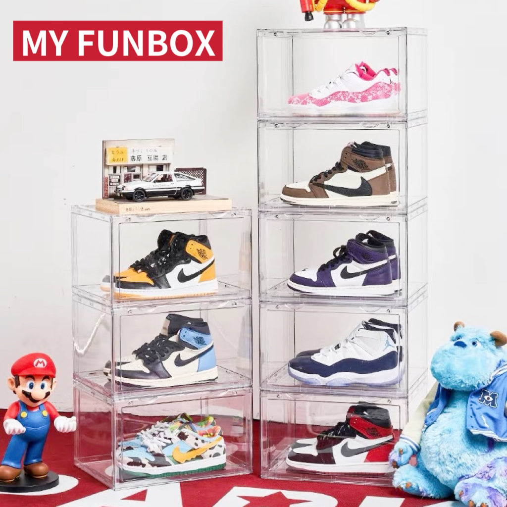 6 PCS Premium Acrylic Sneaker Display Boxes