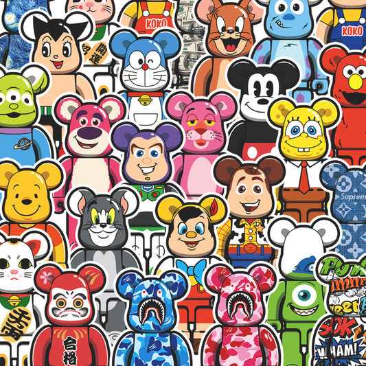 10 Random Bearbrick Stickers Vinyl Decals