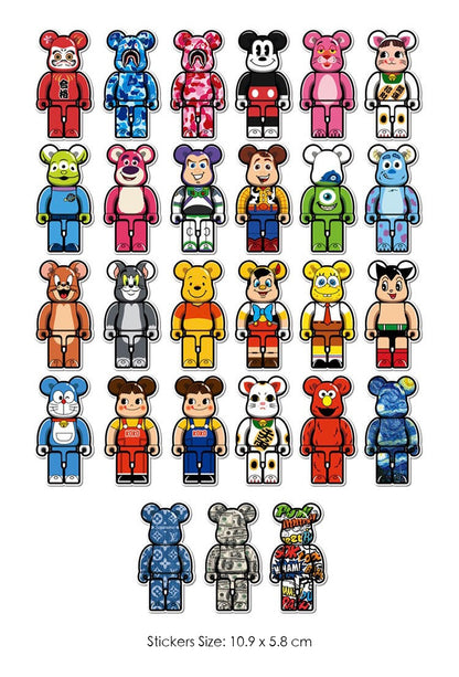 10 Random Bearbrick Stickers Vinyl Decals