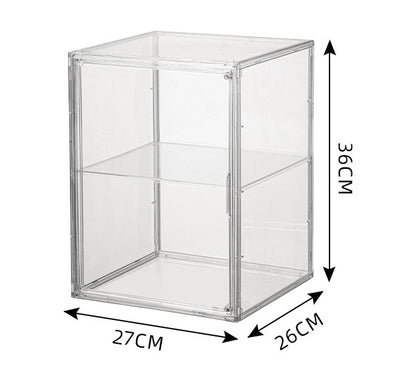 Transparent Acrylic Display Box Container with One Separate Panel