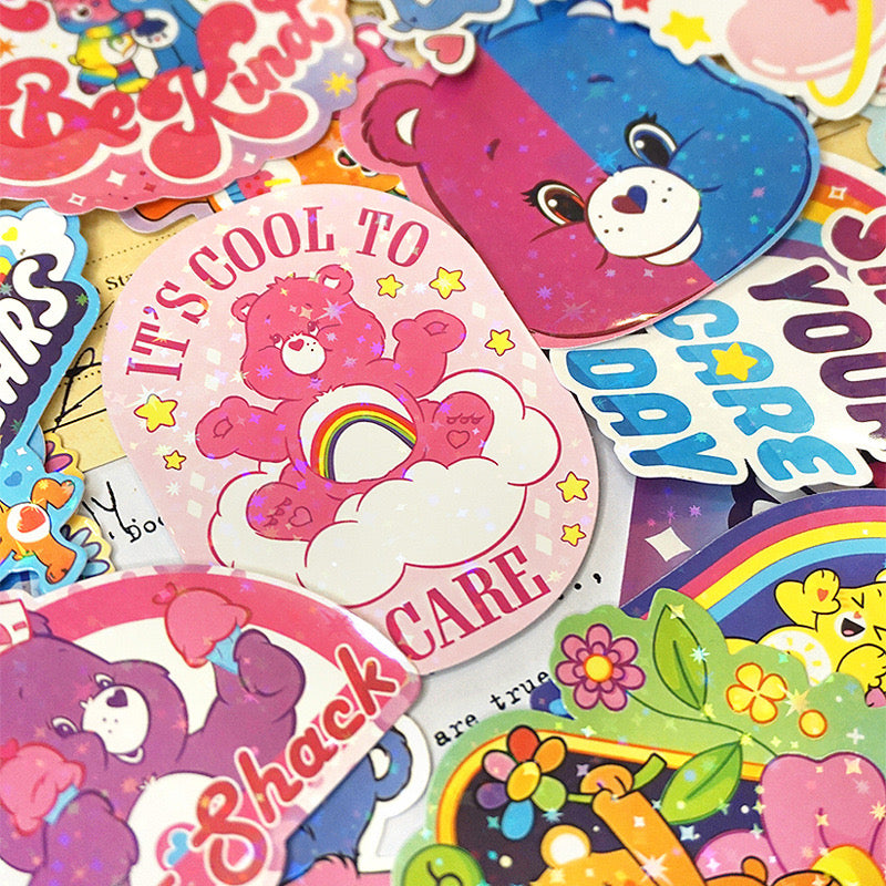 10 Random Care Bears Stickers Vinyl Decals