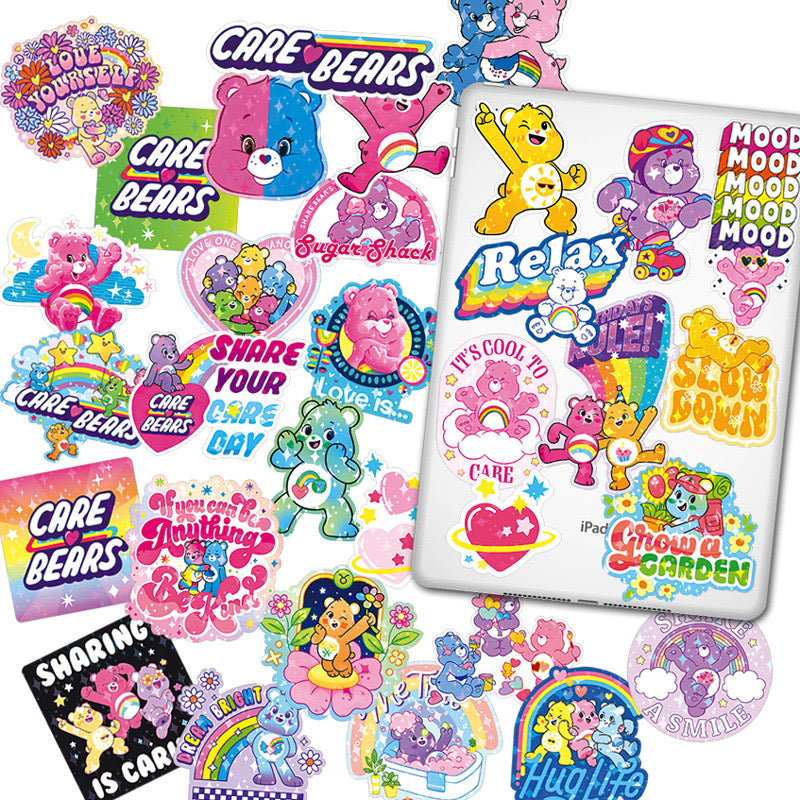 10 Random Care Bears Stickers Vinyl Decals