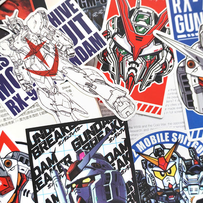 10 Random GUNDAM Stickers Vinyl Decals