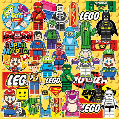 10 Random Lego Figure Stickers Vinyl Decals