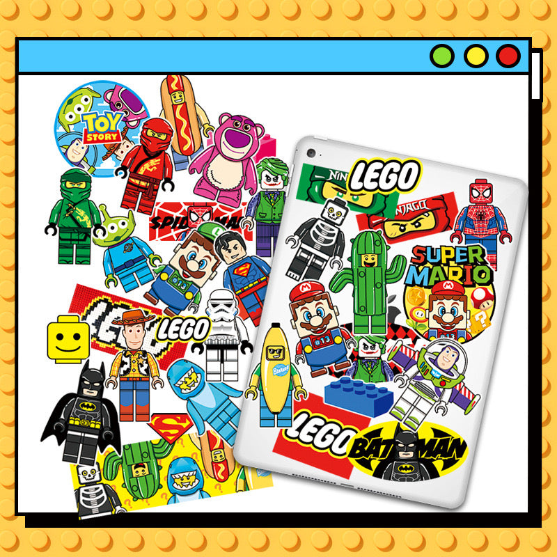 10 Random Lego Figure Stickers Vinyl Decals