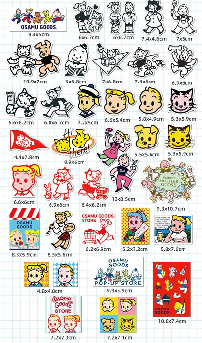 10 Random Osamu Goods Stickers Vinyl Decals