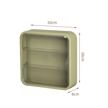 Wall Mounted 3-Tier Display Box - Green